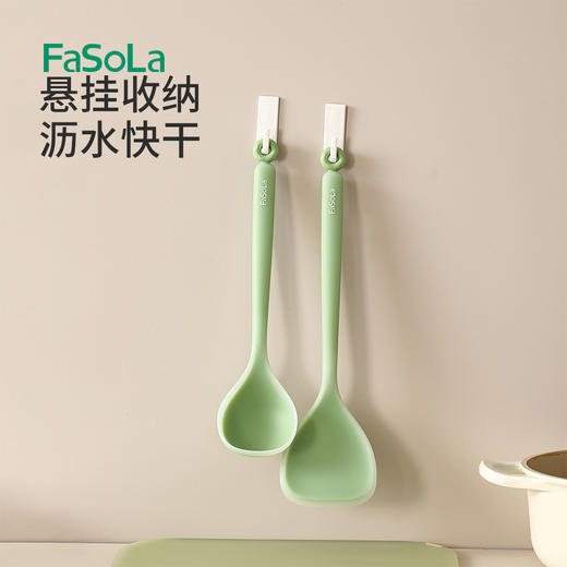 FaSoLa硅胶锅铲家用不粘锅专用炒菜铲耐高温厨具套装果冻硅胶汤勺 商品图6