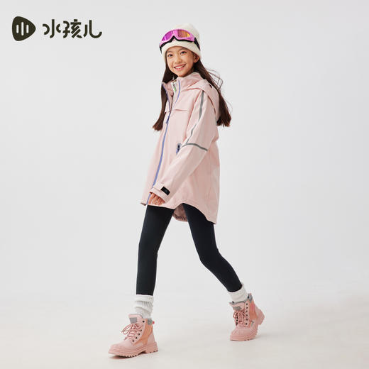 水孩儿童装2024秋冬新款儿童三防外套男童时尚加绒厚风衣女童上衣 商品图6