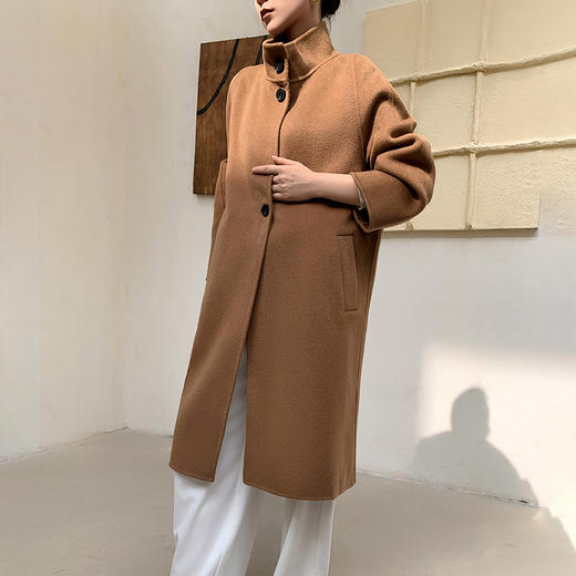 【清河羊毛羊绒专场】鹿展502 女士羊绒大衣 10%山羊绒 90%羊毛 商品图5