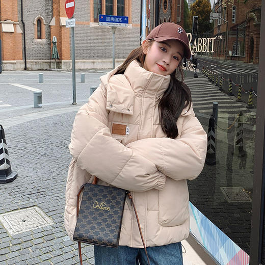 连帽羽绒棉服女 秋冬新款韩版大码宽松小个子面包服外套棉袄 商品图5