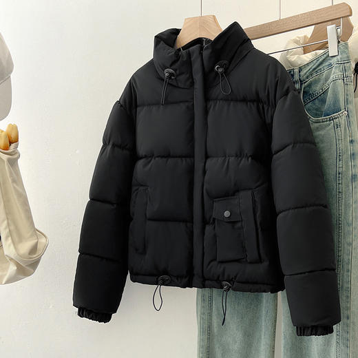 短款羽绒棉服女士冬季新款时尚韩版加厚小个子面包服外套 商品图1