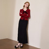 西遇长款简约时尚半身裙女新款通勤风无腰设计鱼尾裙D3742635 商品缩略图1