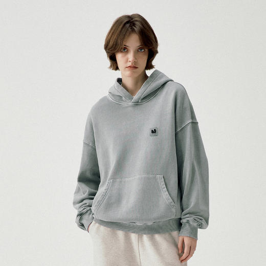 714street复古蜡染水洗连帽卫衣男女2025春季新款宽松毛圈布帽衫 商品图2