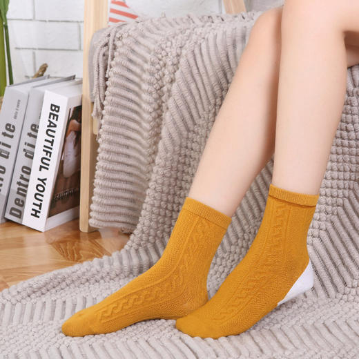 【男/女双针防裂袜】秋冬新款修复干裂深层滋润 棉袜筒袜纯色百搭条纹防裂袜 商品图2