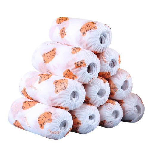 「9.9到手50条」无纺布印花鞋套 加厚可爱卡通防滑防尘鞋套耐磨一次性兔脱鞋脚套居家布艺 商品图3