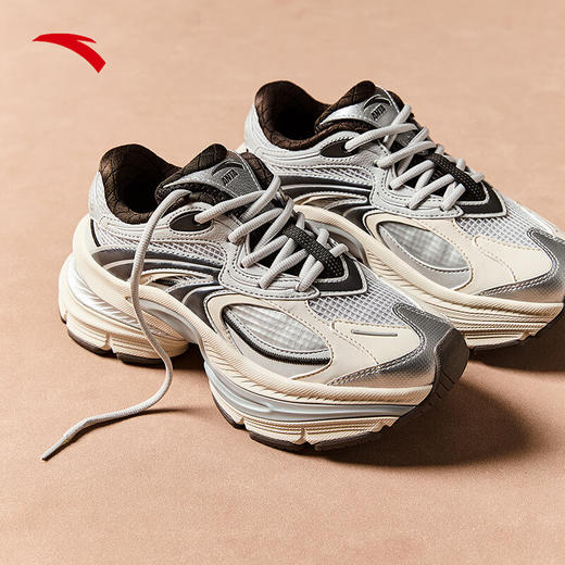 安踏扶摇2版丨老爹鞋女厚底增高复古潮流运动鞋休闲鞋122448899 商品图2