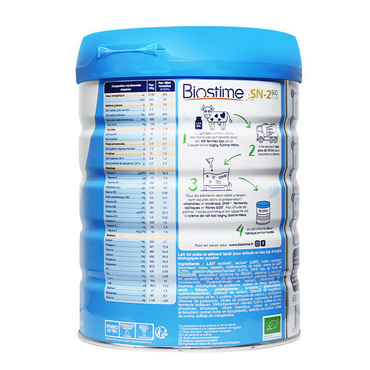 【保税】法国 合生元Biostime有机婴幼儿配方奶粉1段/2段/3段 800g原装进口 商品图6