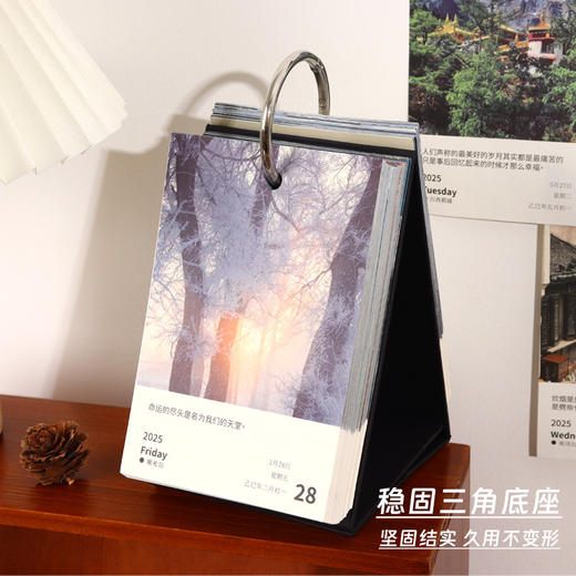 【2025年日历】礼盒装 简约一天一页 2025桌面摆件 文艺台历365天  商品图4