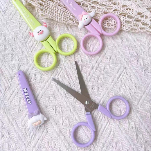 青壹坊软胶造型儿童安全剪刀/颜色随机或到店自选 商品图0