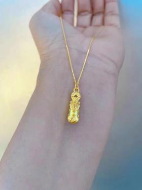 足金貔貅挂件网红韦雪同款可搭配佩戴店内有金刚杵售卖（配银链）