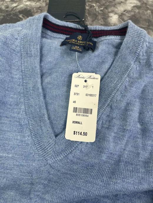 瑕疵 Brooks Brothers/布克兄弟 男士新品美利奴羊毛V领针织衫 商品图4