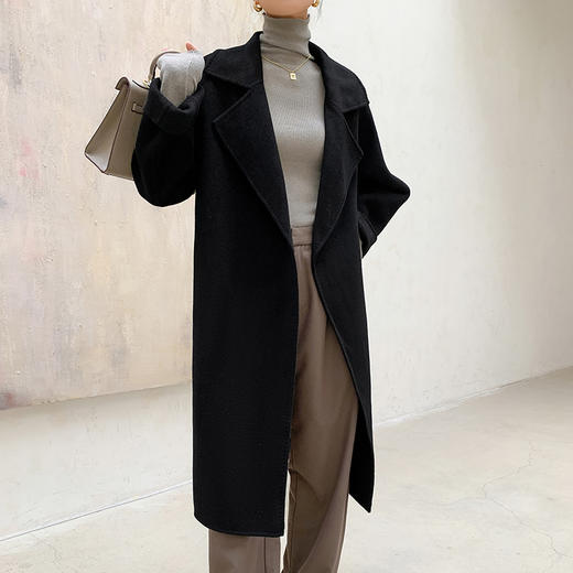 【清河羊毛羊绒专场】鹿展503 女士羊绒大衣 10%山羊绒 90%羊毛 商品图4