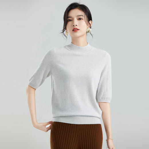 东黎 • 小山羊绒女士秋冬半高领百搭打底套头衫 21S212 商品图4