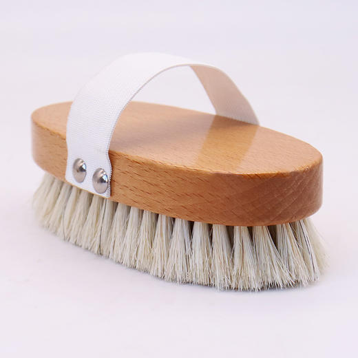 带绳椭圆马毛刷原木鞋刷子清洁软毛刷 商品图6
