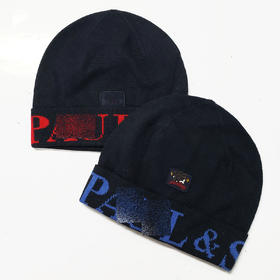 鲨鱼 撞色字母 刺绣小方标 针织帽/毛线帽/滑雪帽 PSS171