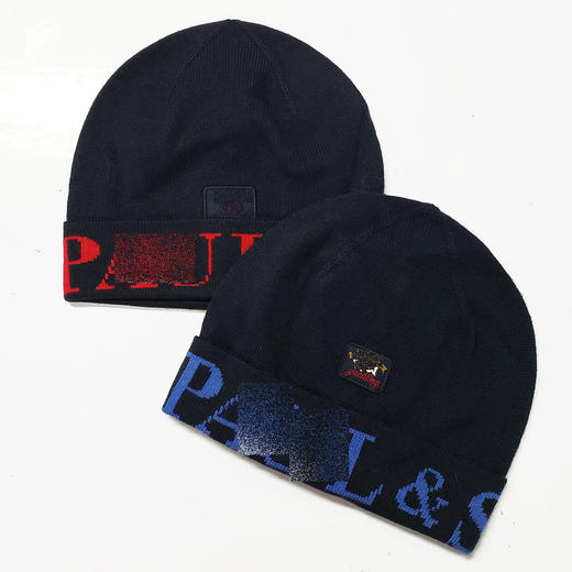 鲨鱼 撞色字母 刺绣小方标 针织帽/毛线帽/滑雪帽 PSS171 商品图0