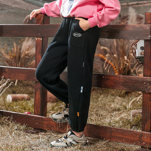 女童运动裤秋冬款儿童加绒加厚裤子冬季中大童棉裤冬装小女孩卫裤 商品图3