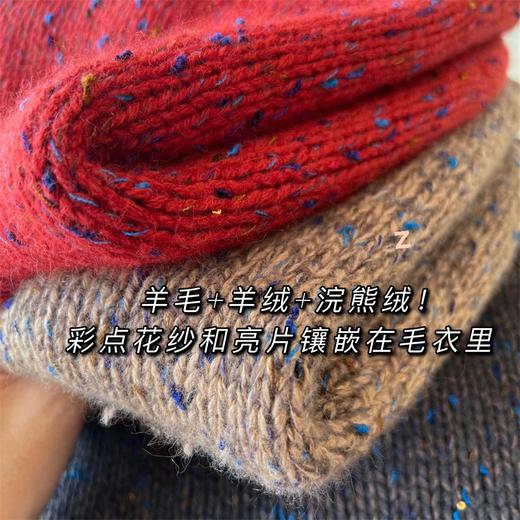 2024莫奈彩点花纱软糯重工毛衣！羊绒羊毛浣熊绒亮片针织衫加厚毛衣！ 商品图2