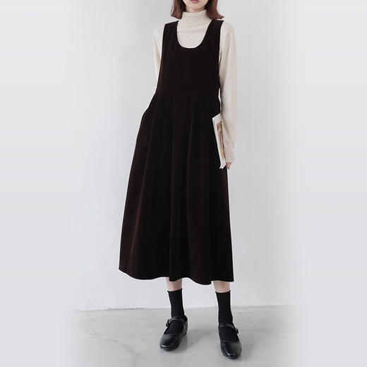 裁缝学苑AQ383法式丝绒百褶连衣裙纸样女装收腰复古蝴蝶结背带裙子样板 商品图5