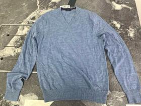 瑕疵 Brooks Brothers/布克兄弟 男士新品美利奴羊毛V领针织衫