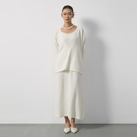 东黎 • 山羊绒女士秋冬深V套衫 3339