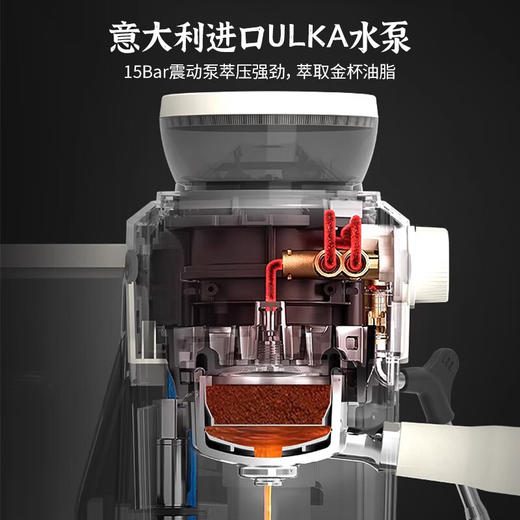 MOAIQO 摩巧咖啡机家用意式半自动研磨一体机萃取商用小型办公室浓缩奶泡防飞粉小天秤K1 PLUS 【全新升级】58mm家商用萃取/多维精磨 商品图4