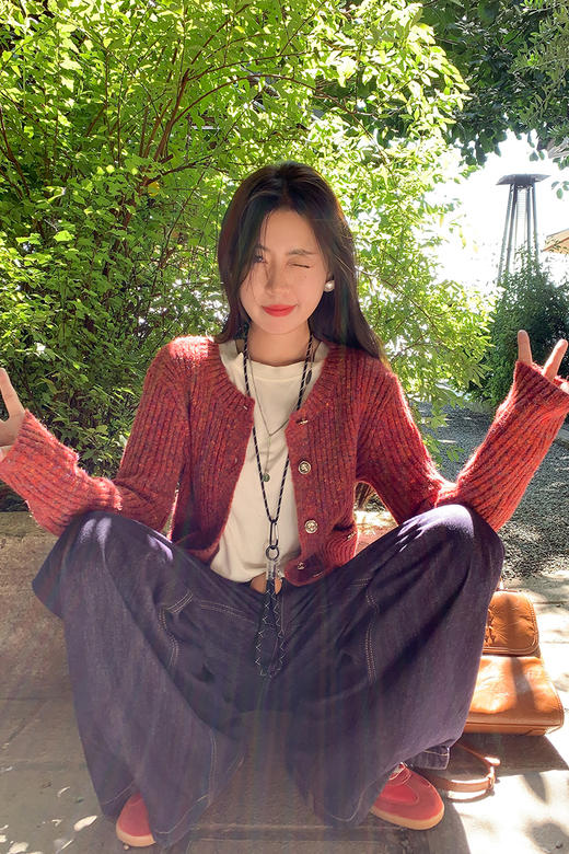 【179元任选2件】最后一波现货！橘红色短款毛衣开衫 商品图6