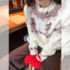 【189元任选2件】最后一波现货！复古圣诞氛围感杏色小熊提花毛衣 商品缩略图3