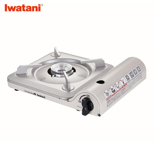 【组合】岩谷（Iwatani）原装进口便携卡式炉大火力烧烤超薄炉身家用野营野炊露营燃气炉具 CB-BS-1T(IV)进口纤薄卡式炉+黄色配套手提箱 商品图0