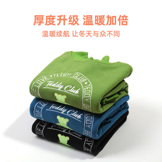 男童加绒加厚卫衣儿童冬季男孩摇粒绒中大童秋冬款一体绒保暖上衣 商品图3