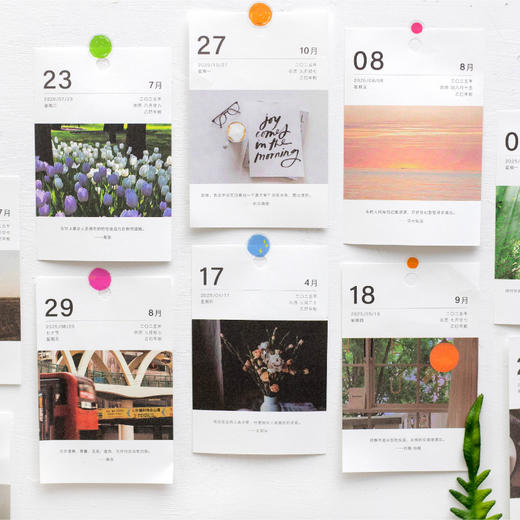 暮光2025新款ins风日历漫漫时光 可拆卸简约生活日常彩印内页台历 商品图1