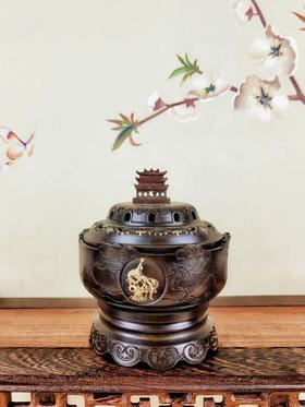 纯铜仿古敦煌浮山海香炉