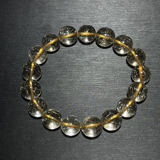 【男款】金发晶手链 直径12mm 商品图0