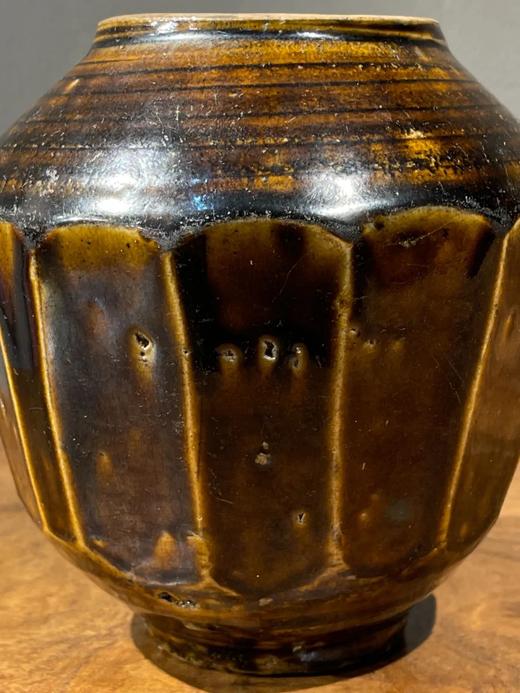 磁州窑褐饴釉十四面片取罐，顺丰包邮 商品图4