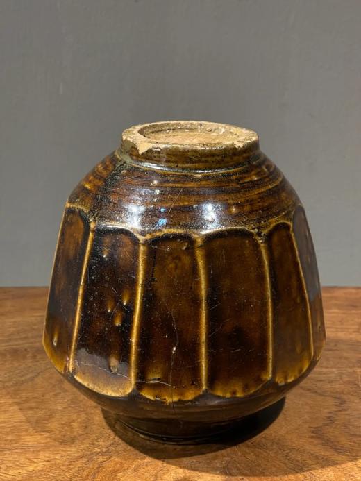 磁州窑褐饴釉十四面片取罐，顺丰包邮 商品图7