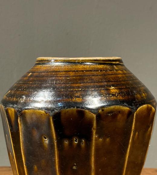 磁州窑褐饴釉十四面片取罐，顺丰包邮 商品图5