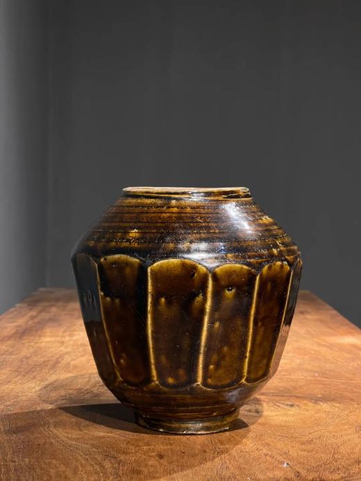 磁州窑褐饴釉十四面片取罐，顺丰包邮 商品图12