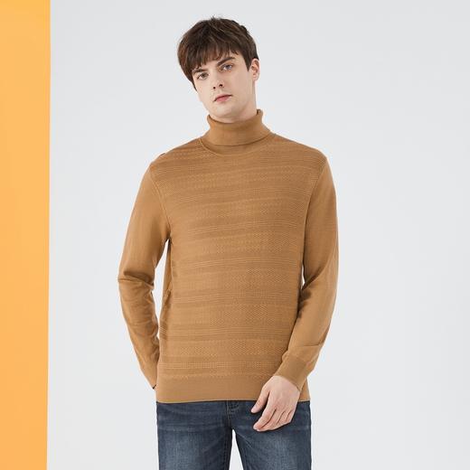 【可机洗针织衫】柒牌男装高领毛衣男秋冬季新款纯色保暖上衣	123Y70220 商品图1