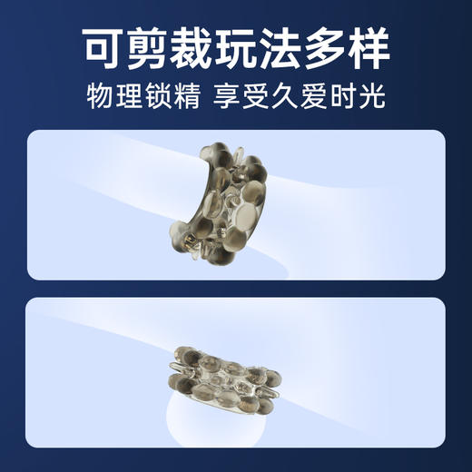 谜姬 肉粒锁茎环情趣套环物理加时男用私处佩戴阻复刺激用品 商品图4