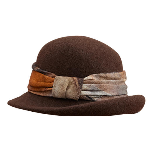 隽永艺术-进口澳洲混纺美丽诺羊毛法式盆帽优雅礼帽渔夫帽秋冬女 商品图4