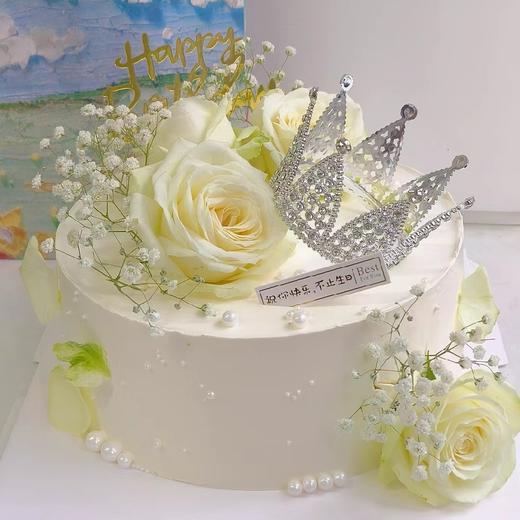 【鲜花皇冠女神创意定制】创意鲜花蛋糕 商品图0
