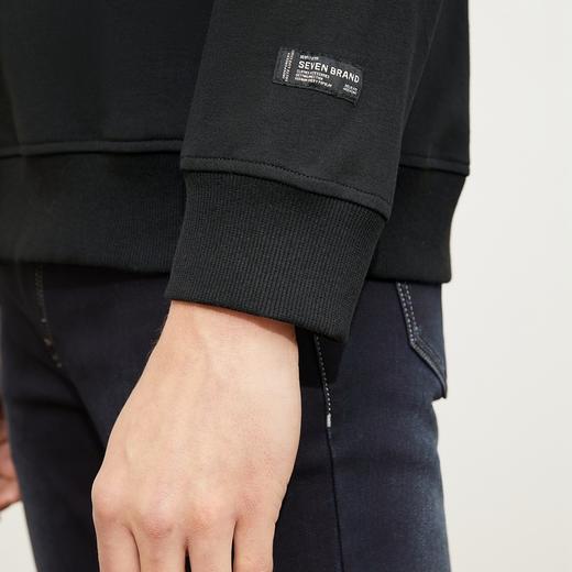 柒牌连帽卫衣男秋冬新款青年运动休闲字母绣花长袖T恤帽衫衣	121W70630 商品图3