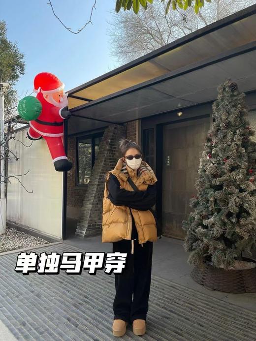 男女同款B家两穿面包款90白鸭绒羽绒服可拆袖马甲 商品图8