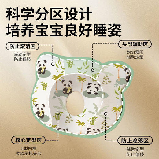 蒂乐同款婴儿定型枕新生纠正头型矫正宝宝防偏头0到6个月一3硅胶枕头 商品图2