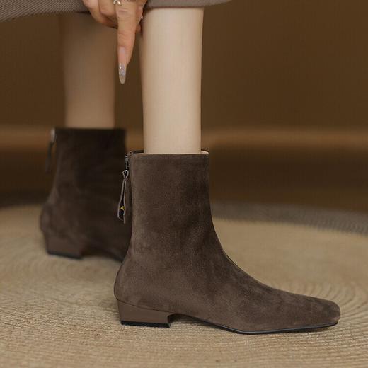 【预售5天】巨好看~真皮复古时尚百搭英伦风平底时装靴短靴KYD&KK10080 商品图2