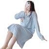 待产裙月子服纯棉秋冬长袖哺乳连衣裙孕妇免穿戴胸垫喂奶衣产后开衫睡裙 商品缩略图4