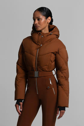 Cordova - Ajax Ski Suit - Chestnut - 女装 - 连体滑雪服 - 栗色