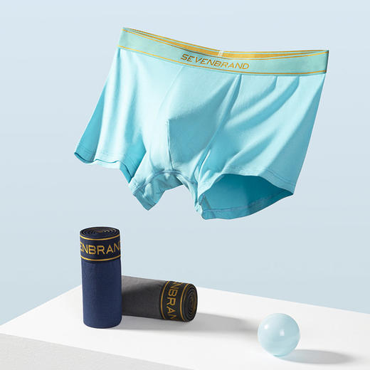 柒牌莫代尔内裤男士抗菌四角裤夏季冰丝平角裤舒适中腰青年短裤衩	124F70230 商品图4