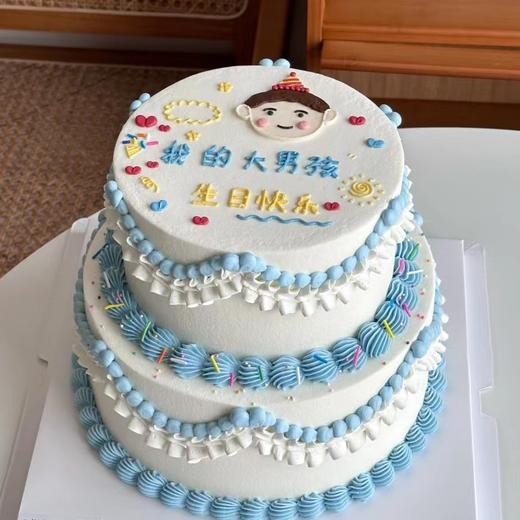 【创意手绘双层蛋糕039款】 商品图0