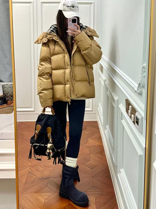 男女同款B家两穿面包款90白鸭绒羽绒服可拆袖马甲 商品图7